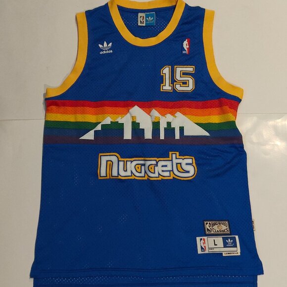 NBA JERSEY DENVER NUGGETS CARMELO ANTHONY ADIDAS SWINGMAN MEN'S SIZE L VINTAGE - Picture 2 of 16